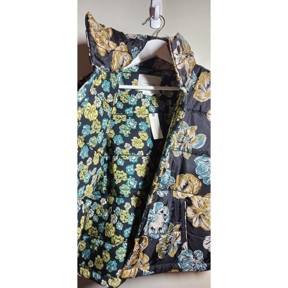 JACKET, NEW Anthropologie Floral Printed Puffer Jacket, Size Small - Picture 8 of 15